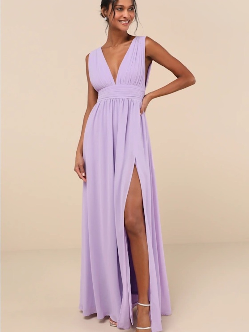 NWT Lulu’s Heavenly Hues Lavender Maxi Dress